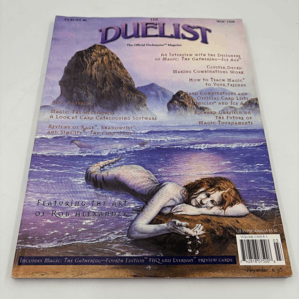 The Duelist Deckmaster Magazine 1995 #6 Magic The Gathering Ice Age WOTC